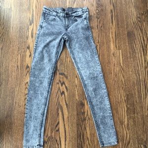 Acid wash black jeans
